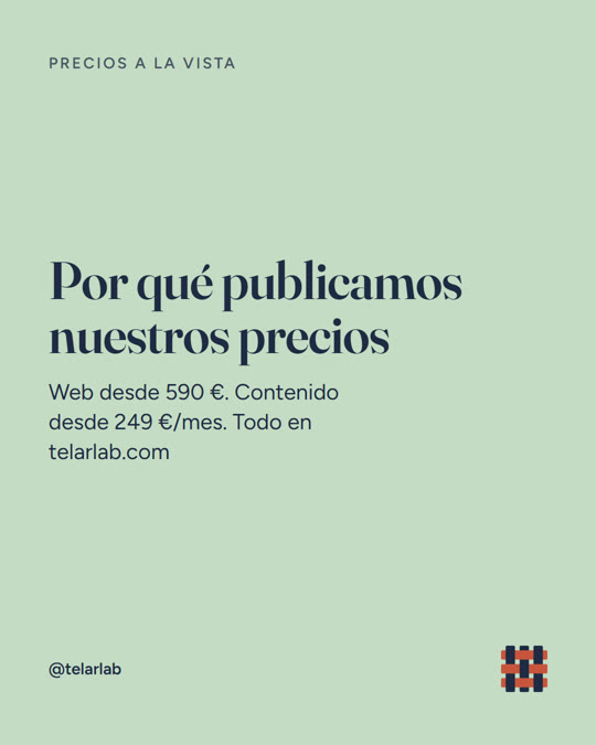 Why we publish our prices